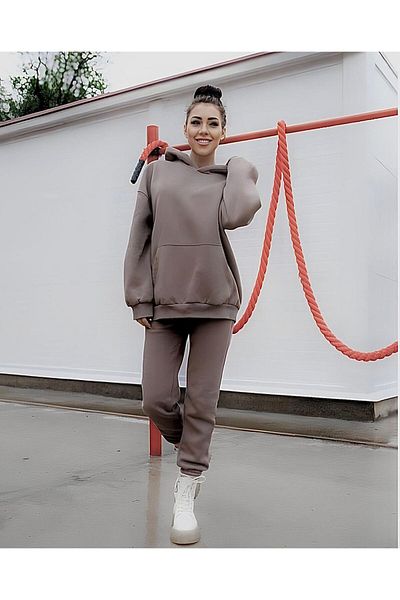 viviza Tracksuit Suit Unisex 3 Yarn Raster Thick and High Quality