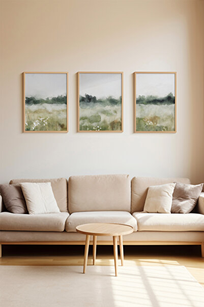 Artavessa Gerçek Ahşap Çerçeveli 3 Parça 3D Poster Tablo Seti - ERSY3SET5