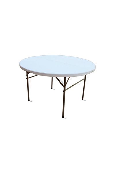 Living Accents Portable and Foldable Round Sturdy Plastic Table 4ft