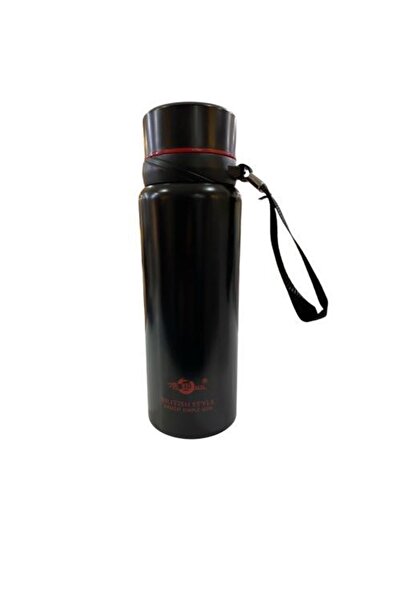 Enfa British Style Siyah Dereceli Paslanmaz Çelik Isı Göstergeli Termos 600 ml Enf-230