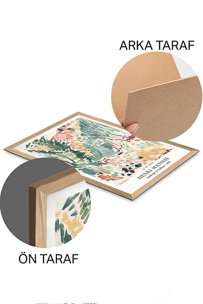 Artavessa Set de pictură MDF cu aspect de cadru din lemn din 3 piese - ERSYCRVSZ3SET16