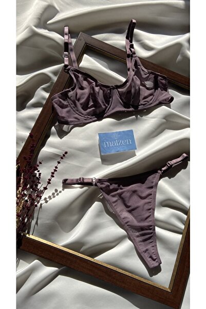 MAİZEN Γυναικείο Σετ σουτιέν από τούλι Underwire Gatherer