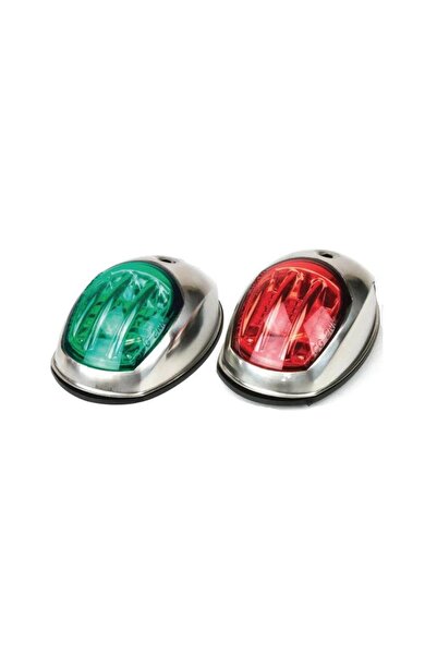 Genel Markalar Seyir Feneri 12V İskele+Sancak LED 316 Krom