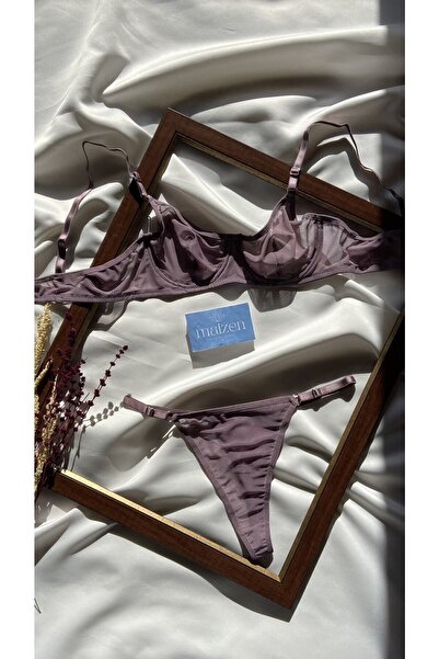 MAİZEN Γυναικείο Σετ σουτιέν από τούλι Underwire Gatherer