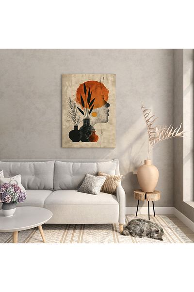 KOLDEMİR Bohemian Home Decoration Painting Bohemian Canvas Painting