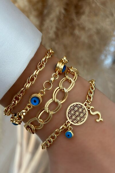 Trendy Butik Ş Harfli Yaşam Bileklik Kombini