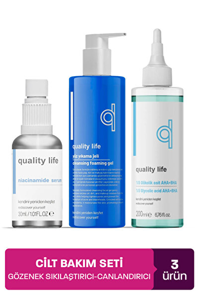 Quality Life Glikolik Asit Gözenek Sıkılaştırıcı Peeling Aha Bha Tonik Niacin...