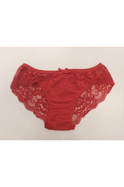 ZAYA Women's Red Lace Cheeky Cut Panties