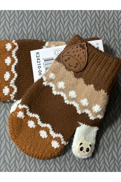 Kitti 1-3 Years Anjora Panda Label Wool Gloves Baby Gloves Flexible Gloves
