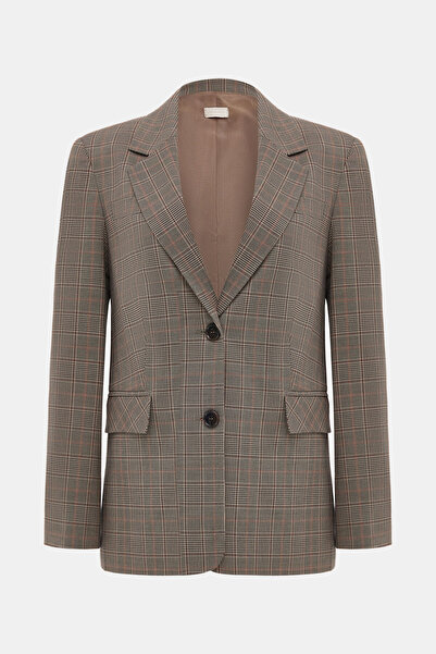 W Collection Brown Buttoned Cotton/Wool Jacket