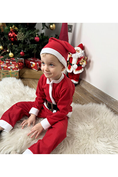 sara tasarım Çocuklar Için Noel Baba Kostümü, Yılbaşı Çocuk Kıyafeti, Yeni Yı...