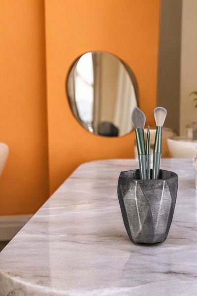 Evene Organizator de machiaj colorat antic argintiu - Organizator pentru perii Model 2