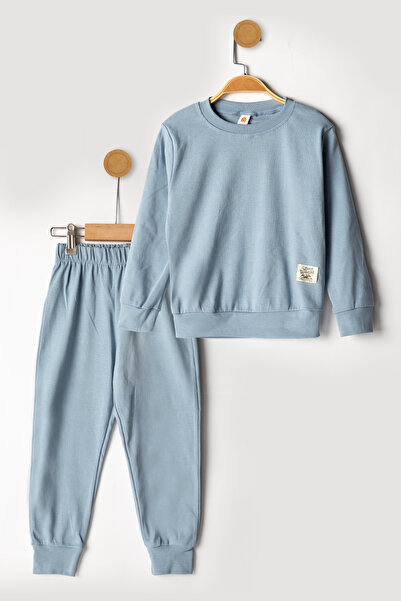 MUTTİ Basic Embroidered 2 Thread Crew Neck Εποχιακή παιδική φόρμα