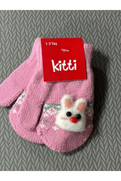 Kitti 1-3 Years Angora Rabbit Girl's Gloves Baby Gloves Flexible Gloves