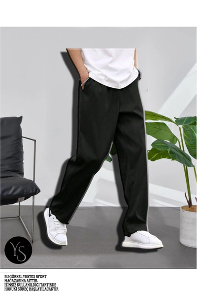 yx yustex sport Ανδρικό Φούτερ - Μαύρο, Φαρδύ, Άνετο για Καθημερινή Χρήση, Χα...