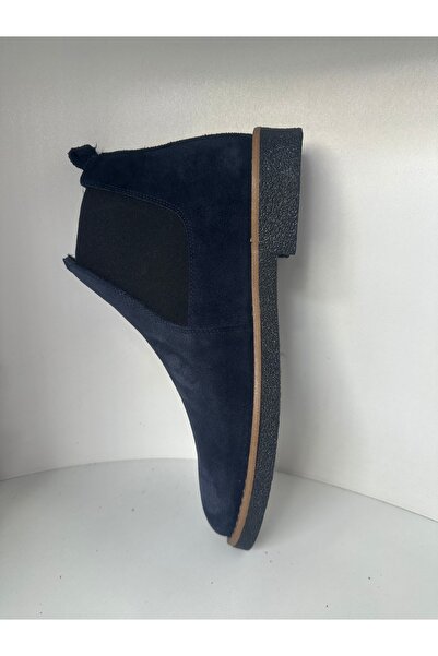 TAŞKINÖZ AYAKKABI HAKİKİ DERİ NUBUK SU GEÇİRMEZ LACİVERT İÇİ KÜRKLÜ KAVUÇUK TABAN