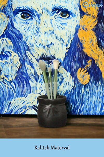 Evene Makyaj Organizeri Makyaj Fırçalığı Makyaj Organizer Düzenleyici Siyah Renk Model 8