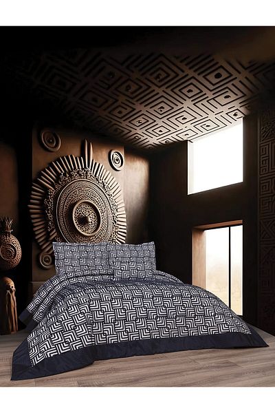 Bonne Maison Anastasia Navy Blue 4 Piece Embroidered Bedspread Set
