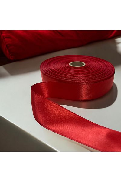 SavBrand Red 4 cm Satin Ribbon 1 Meter