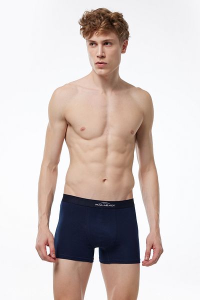 Malabadi Ανδρικό Navy Blue 2 Pack Cotton Elastane Boxer 075