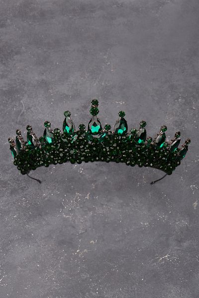 Hayalperest boncuk Green Elegant Bridal Wedding - Stylish Crystal Jewelled Henna Crown