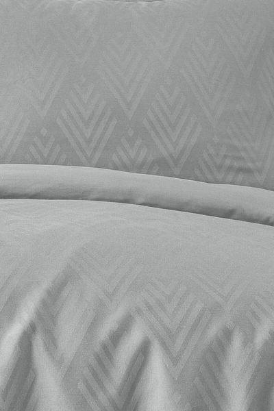 Sevim Set cuvertură de pilota dublă Tivoli - 100% bumbac, jacquard și satin - culoare gri - 200x220 cm