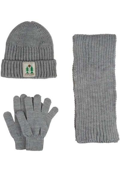Zekids Children's 9-15 Years Old Pilling Proof Fleece Scarf Beanie Gloves Set