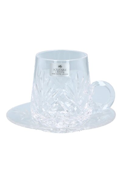 Solitaire Crystal 12-Piece Trudeau Tea and Saucer Set