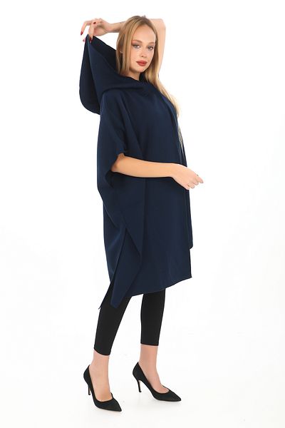 sportiness Knitwear Hooded Poncho