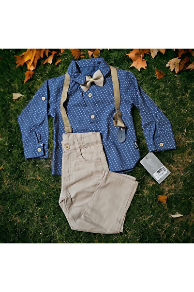 CoccoModa Erkek Çocuk Askılı Ve Papyonlu gömlek Pantolon Takım 1 - 2 - 3 - 4 ...