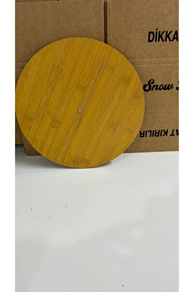 Snow Homs Bamboo Look Presentation Plate with 360 Degree Swivel - Breakfast and Snack Bowl