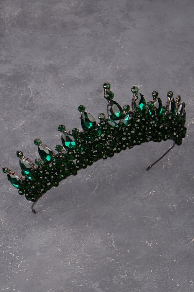 Hayalperest boncuk Green Elegant Bridal Wedding - Stylish Crystal Jewelled Henna Crown