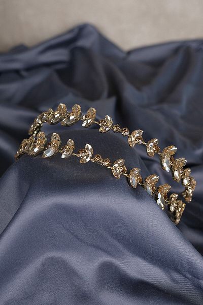 Hayalperest boncuk Alpha Shuttle Glass Crystal Stone Bridal Henna Crown