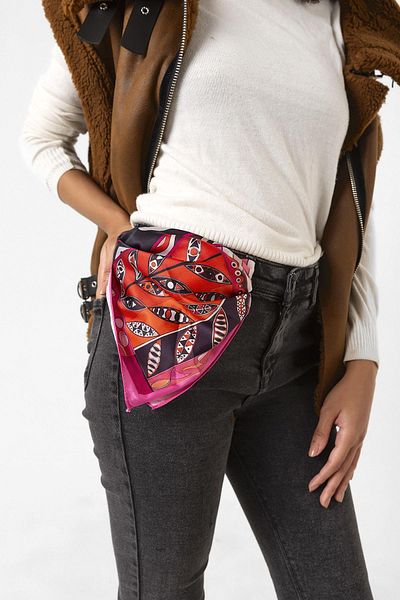 Axesoire 15140 Bandana roz cu model mozaic