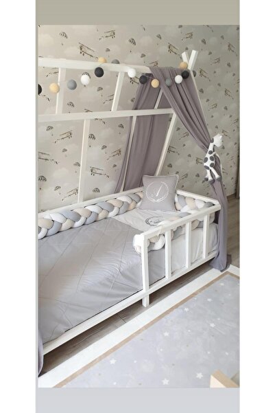 düğüm yastık 500 Cm 3 Örgü Beşik Korumalık ( 90 X190 Yataklara Uygun )