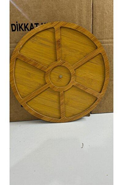 Snow Homs 6 Bölmeli 360 Derece Dönerli Sunum Tabağı Kahvaltılık , Çerezlik, S...