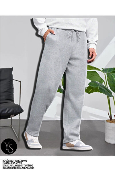 yx yustex sport Γκρι ίσια παντελόνια φόρμας από άνετο ύφασμα με εύκαμπτη κατα...