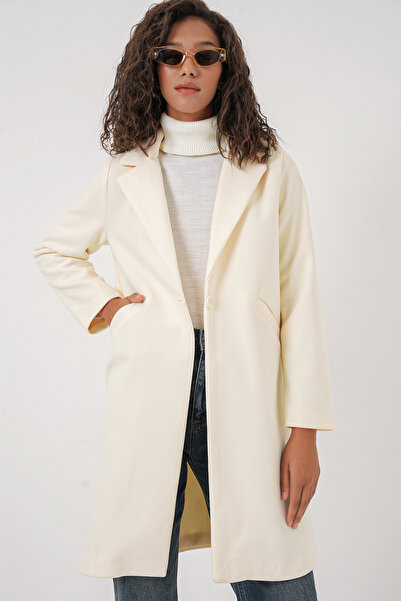 Bigdart 9085 Kaşe Kaban - Krem