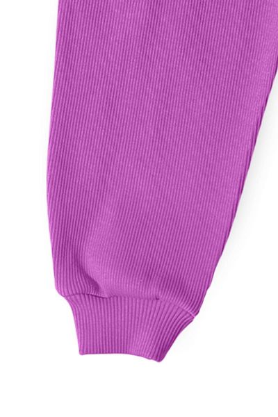 LUESS Cotton Purple Pants for Girls - Elastic Waist and Legs (3-4 Years 8-9 Years)