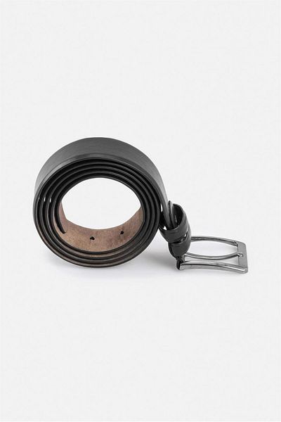 SÜVARİ Cavalry Black Leather Belt