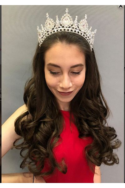 Hayalperest boncuk Crystal Stone Bridal Crown