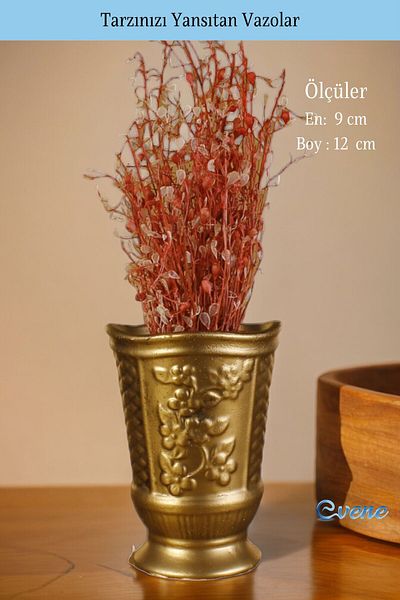 Evene Small Vase - Table Top and Home Decoration, Gold Antique Color Model 45
