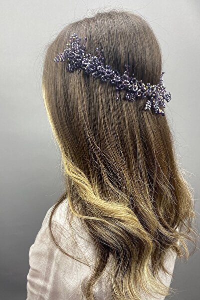 Limelia Accesoriu pentru păr pentru mireasă model Sıla violet