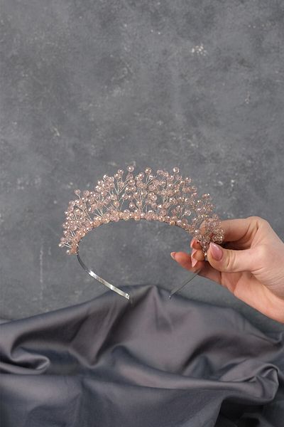 Hayalperest boncuk Aren Bridal Henna Crown with Crystal Beads