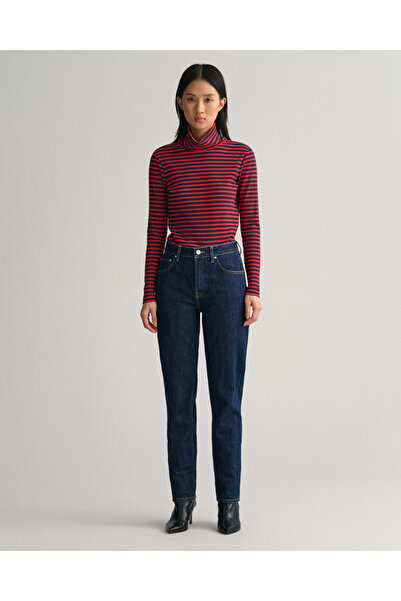 Gant Kadın Lacivert Straight Fit Jean Pantolon