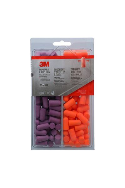3M 80-Piece Protect Disposable Earplugs