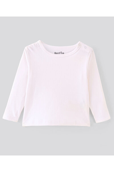 Bonfino 100% Cotton Full Sleeves T-Shirts With Dungaree - Beige