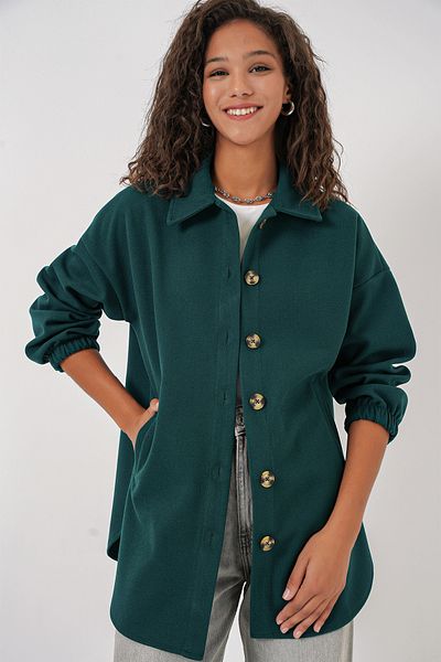 Bigdart 0674 Μοντέλο Y. Emerald Pocket Oversize πουκάμισο