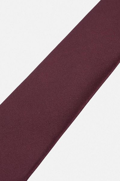 Baymen Satin Burgundy Thin Tie - Handmade