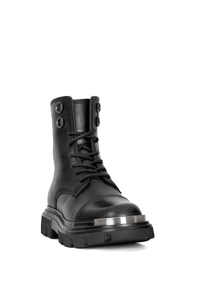 MARCOMEN 152-20208 Men's Genuine Leather Flat Boots Black